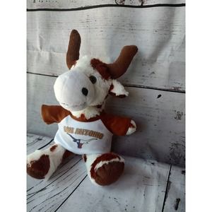 ZOOVENIR San Antonio Longhorn Steer 12" White & Brown Plush Stuffed Animal